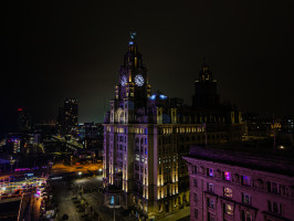Liver Building at Night